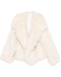 Norma Kamali - Faux Fur Coat - Lyst
