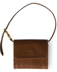Miu Miu - Portemonnaie Mit Logo-Prägung - Lyst