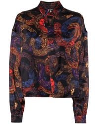 Just Cavalli - Apocalypse Snake-Print Button-Up Shirt - Lyst