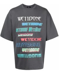 we11done - Oversize Logo-Print T-Shirt - Lyst