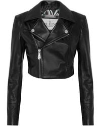 Philipp Plein - Flame Racing レザージャケット - Lyst