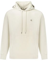 Calvin Klein - Logo-Embroidered Drawstring Hoodie - Lyst