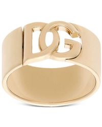 Dolce & Gabbana - Ring Met Uitgesneden Logo - Lyst