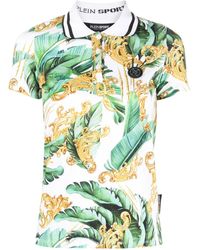 Philipp Plein - Floral-Print Polo Shirt - Lyst