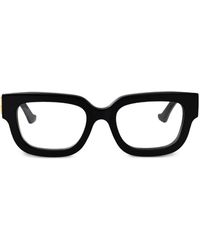 Gucci - Double G Square-Frame Glasses - Lyst
