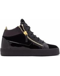 Giuseppe Zanotti - Kriss Mid-Top-Sneakers Aus Samt - Lyst
