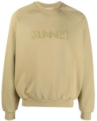 Sunnei - Logo-Embroidered Crew-Neck Sweatshirt - Lyst