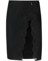 DSquared² - Lace-detail Virgin Wool Skirt - Lyst