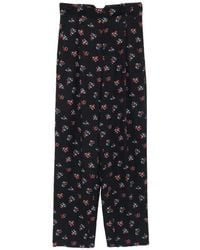 N°21 - Pantalon Plissé À Fleurs - Lyst