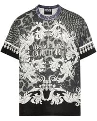 Versace - Katoenen T-shirt Met Logoprint - Lyst