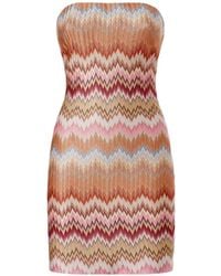 Missoni - Chevron Strapless Mini Dress - Lyst