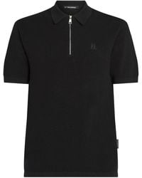 Karl Lagerfeld - Zip-Up Polo Shirt - Lyst
