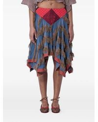 Kiko Kostadinov Celritatem Padded Midi Skirt in Blue | Lyst