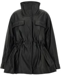 Rohe - Sculptural-Waist Leather Jacket - Lyst