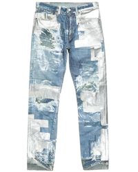 Acne Studios - Vaqueros Rectos Con Diseño Patchwork - Lyst