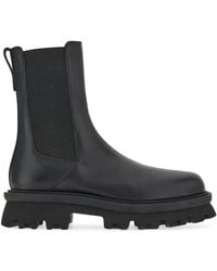 Ferragamo - Chunky Chelsea Leather Boots - Lyst
