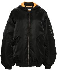 ROTATE BIRGER CHRISTENSEN Pleated Bomber Jacket in Brown | Lyst