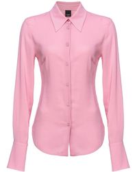 Pinko - Camicia con colletto ampio - Lyst