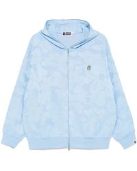 A Bathing Ape - Camouflage-Jacquard Zipped Hoodie - Lyst
