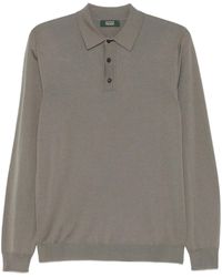 Zanone - Gebreid Poloshirt - Lyst