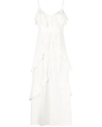 Twinset - Ruffled Maxi Slip Dress - Lyst