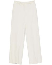JOSEPH - Mitae Cotton-Twill Tailored Trousers - Lyst