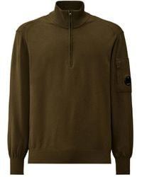 C.P. Company - Half-Zip Lens-Detail Sweater - Lyst