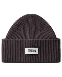 DRYKORN - Moah Ribbed-Knit Logo-Patch Beanie Hat - Lyst