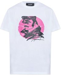 DSquared² - T-Shirt Met Ronde Hals En Print - Lyst