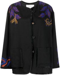 Forte Forte - Embroidery Wool Twill Short Coat - Lyst