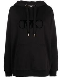 MICHAEL Michael Kors - Logo-Embossed Drawstring Hoodie - Lyst