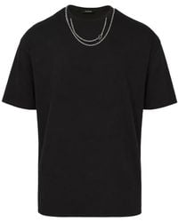 we11done - T-Shirt À Détail De Chaîne - Lyst