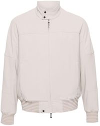 Emporio Armani - Zipped Blouson Jacket - Lyst