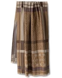 Joop! - Cornflower Logo-Print Fringed Scarf - Lyst