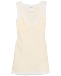 Posse - Tabitha Lace-Trim Mini Dress - Lyst