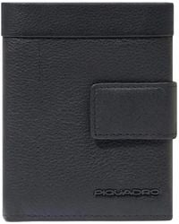 Piquadro - Trifold Leather Wallet - Lyst