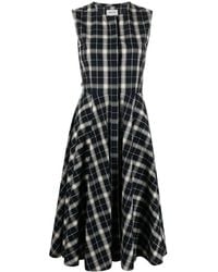 Woolrich - Check Flared Midi Dress - Lyst