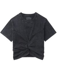 Izzue - Twist-detailing Cotton T-shirt - Lyst