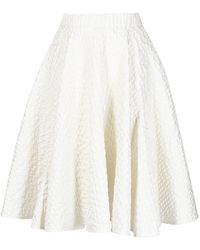 B+ AB High-waisted Crinkled Skirt - White