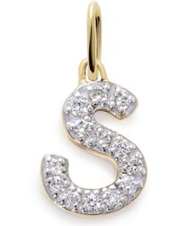 Monica Vinader - 14Ky S Diamond Pendant - Lyst