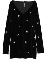 David Koma - Crystal-Embellished V-Neck Dress - Lyst