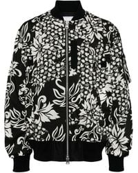 Sacai - Floral-print Bomber Jacket - Lyst