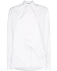 Givenchy - Scarf-Neck Poplin Blouse - Lyst
