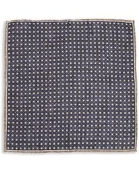 Al Duca d'Aosta - Houndstooth-Pattern Silk Pocket Square - Lyst