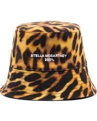 Stella McCartney - 2001-logo Leopard-print Bucket Hat - Lyst