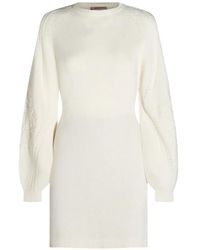 Twinset - Embroidered Balloon-Sleeve Mini Dress - Lyst