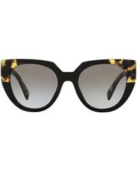 Prada - Cat-Eye Tortoiseshell-Effect Sunglasses - Lyst
