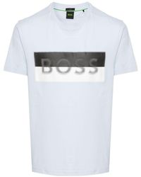 BOSS - T-shirt girocollo con stampa - Lyst