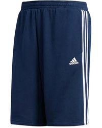adidas - Essential 3-Stripes Track Shorts - Lyst
