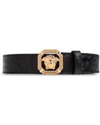 Versace - Ceinture En Cuir À Motif Medusa Embossé - Lyst